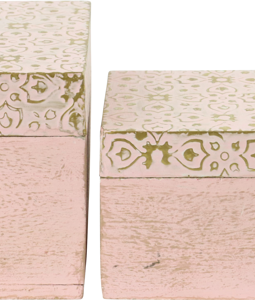 7865 CAISSES EN BOIS PASTEL PARTY 3P